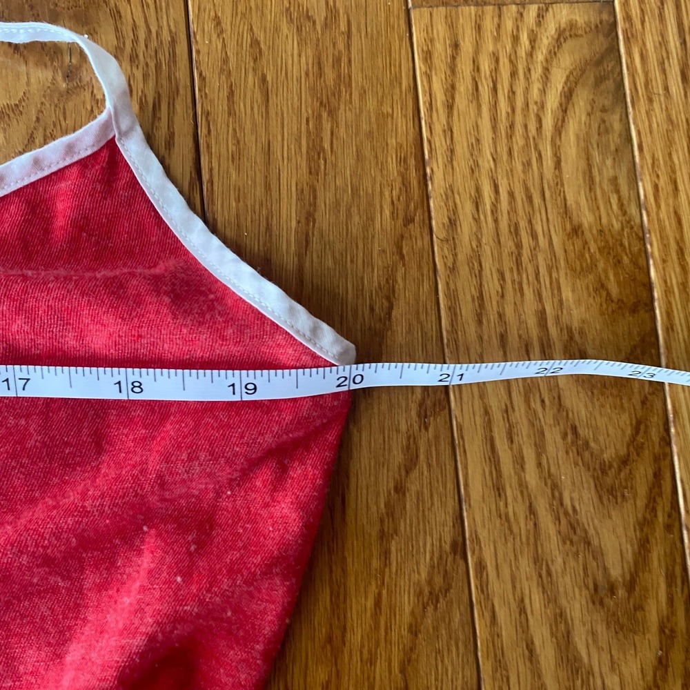 Victoria's Secret Red White Trim Cami Mini Dress Loungewear Coquette M - Picture 12 of 12